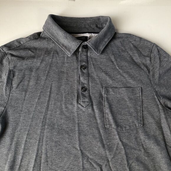 Banana Republic Mens Performance Pique Polo Shirt Pocket Gray Size Medium - Picture 8 of 14